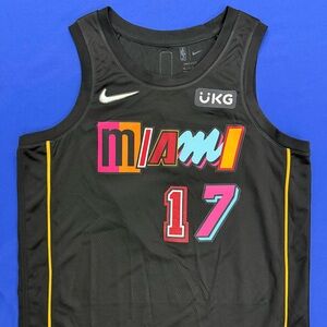 Rare Nike PJ Tucker Miami Heat #17 Black Mashup City Swingman Jersey 48 Men’s L